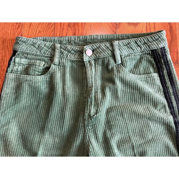 UNIF Large Corduroy Pants, Green w/Black Stripes, size 27 - Picture 12 of 14